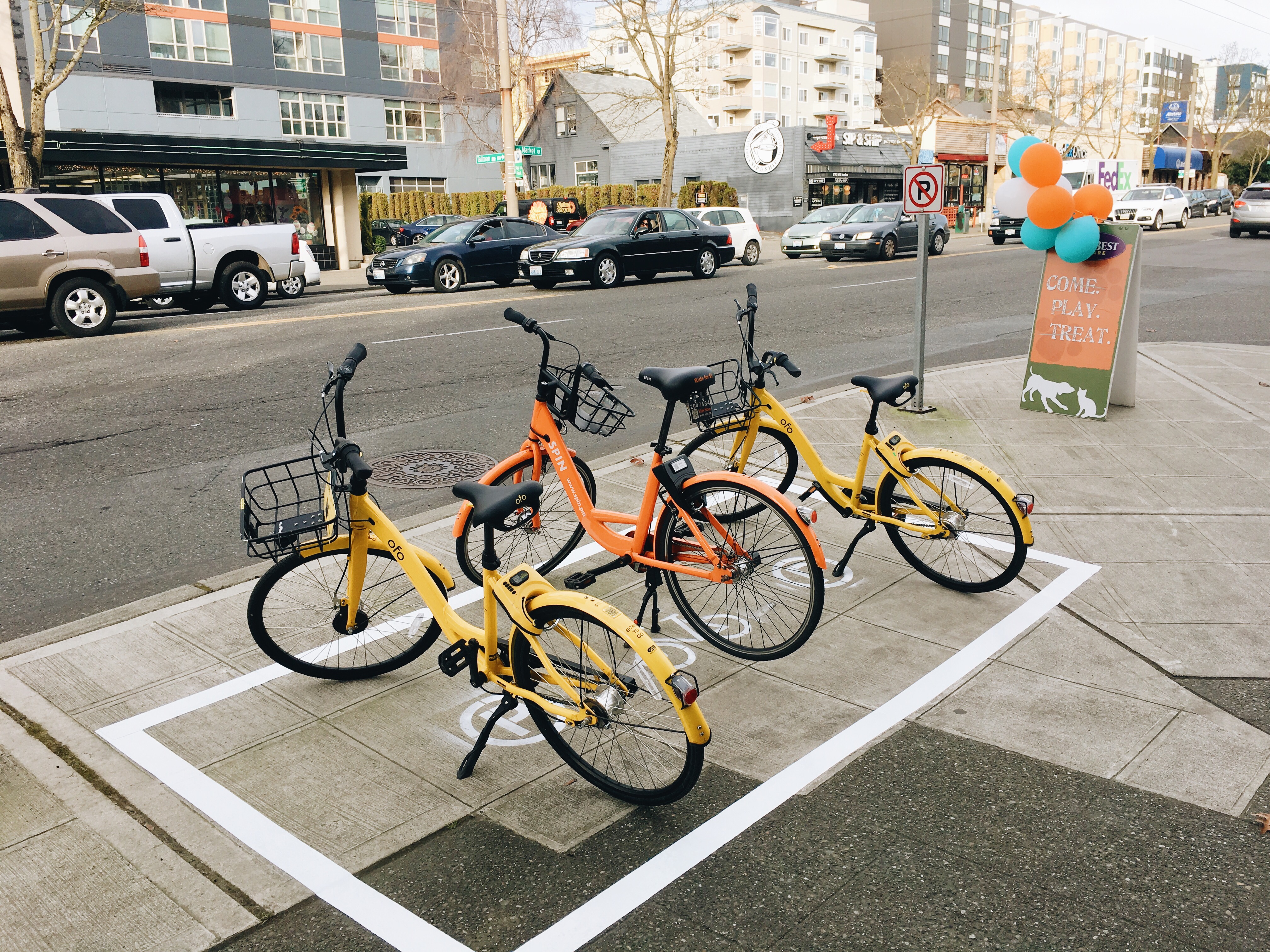 New designated bike share parking areas have come to Ballard Westside Seattle